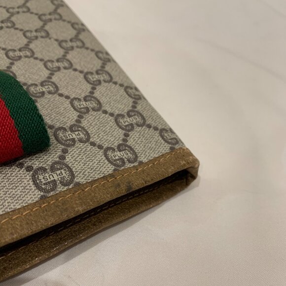 Gucci Brown GG Plus Tote w/ Pouch Sku#83976 - Picture 15 of 16